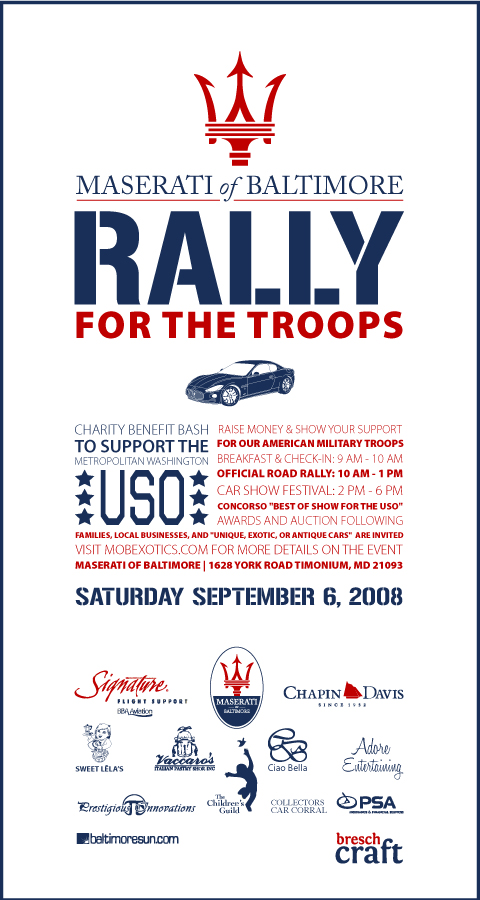 September 6, 2008 at Maserati of Baltimore Rally for the Troops at the Exotic Car Show